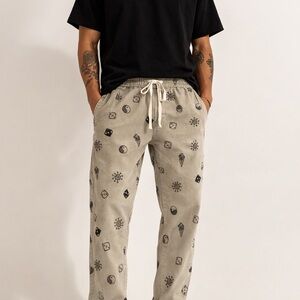FOREVER 21‎ Mens Patterned Gray Pants